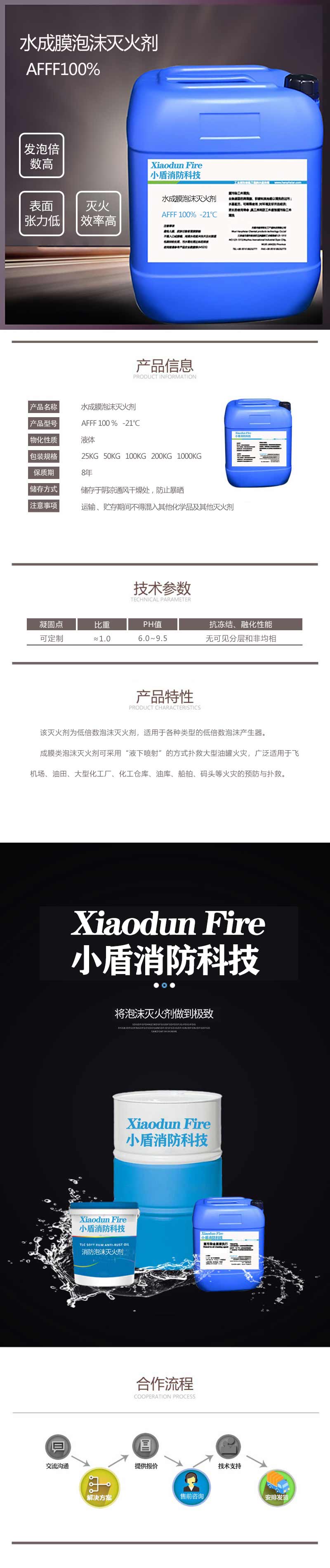 水成膜泡沫滅火劑 AFFF100% -21℃